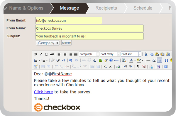Checkbox Survey Email Invitations