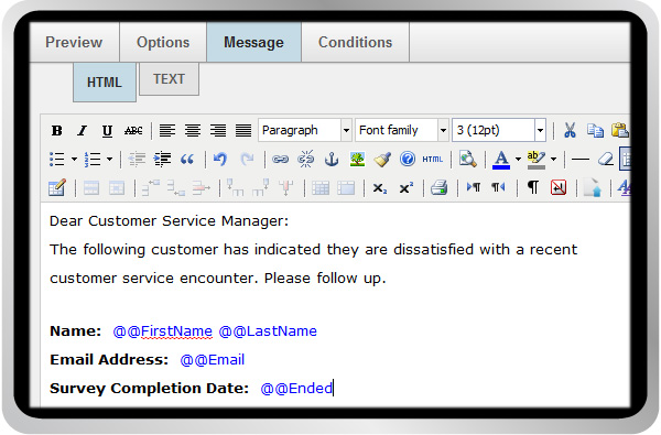 Checkbox Survey Email Alerts