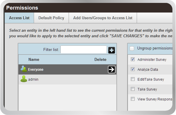 Checkbox Online Survey Security and Permissions