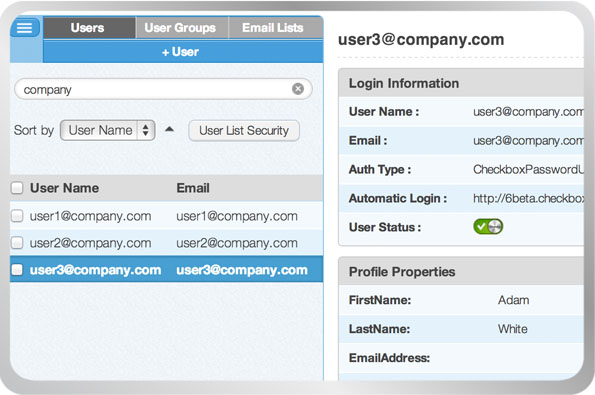 Checkbox Online Survey User Management